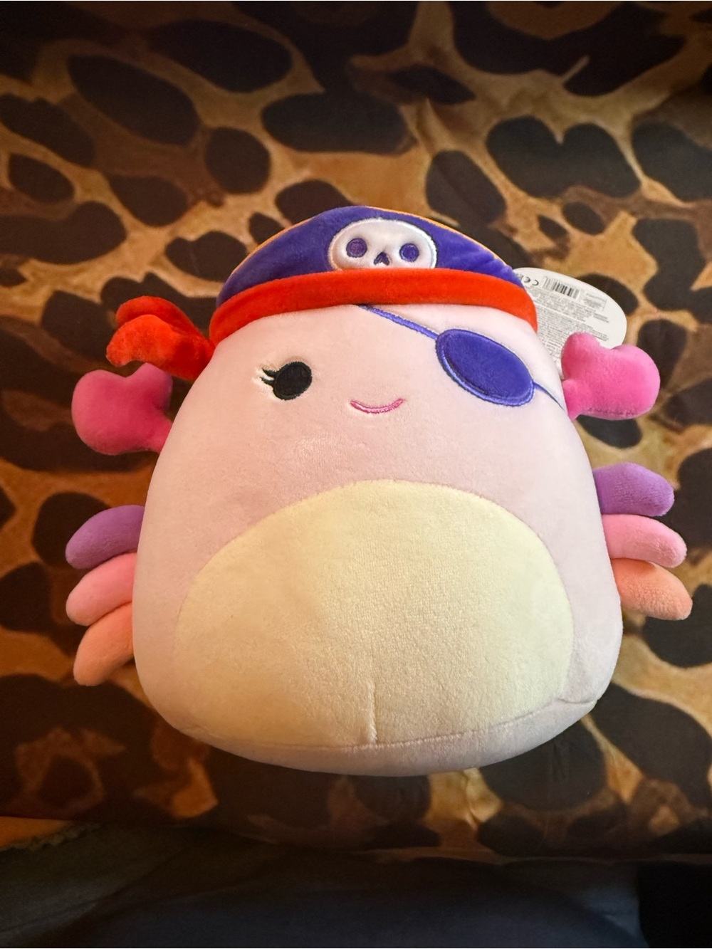 Squishmallow Plush Pirate Crab Stuffed Toy - Pink & Purple